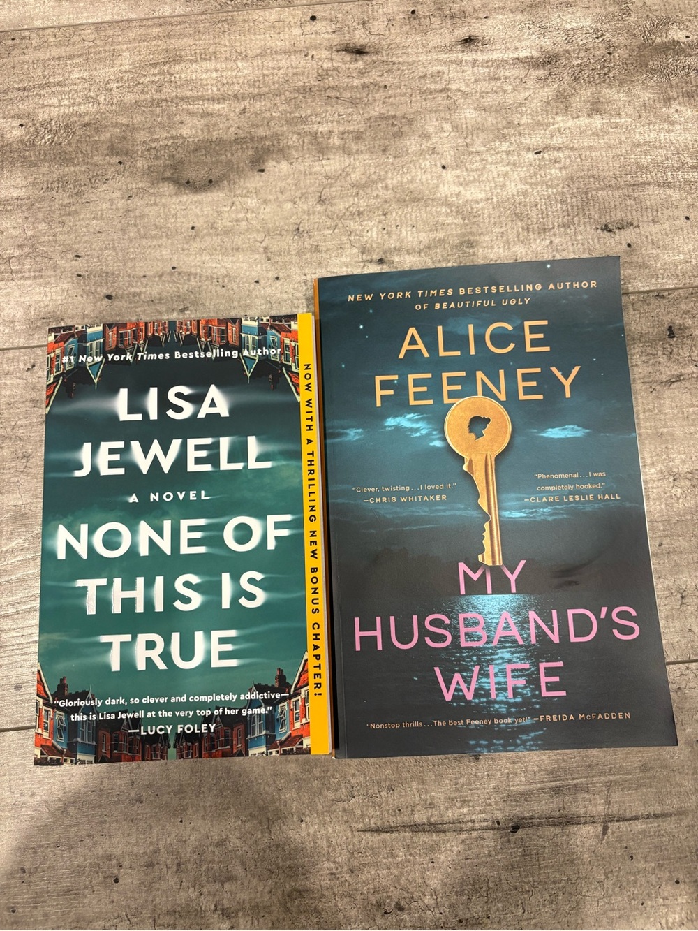 Lisa Jewell and Alice Feeney book